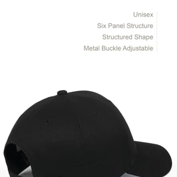 Cotton Baseball Cap Performance Cooling Classic Unisex Sporty Adjustable Buckle - Picture 6 of 8